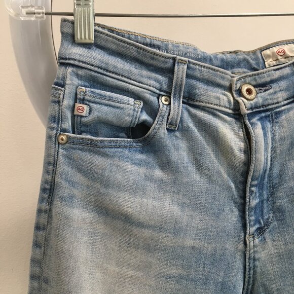 AG ADRIANO GOLDSCHMIED 5 Pocket Light Wash FARRAH High Rise Ankle Skinny Jeans - Picture 6 of 10